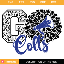 Colts Cheer Svg, Cheerleading Colts Svg, Go Colts Svg