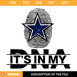 Fingerprint Dalls Cowboys Svg, Dallas Cowboys Star Svg
