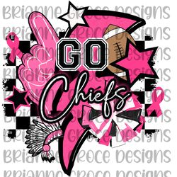 Chiefs pink out retro lightning bolt breast cancer awareness football digital design , NFL svg, Super Bowl svg, NFL team