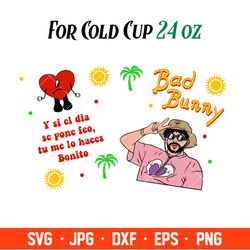 Bad Bunny Baby Benito Full Wrap Svg, Starbucks Svg, Coffee Ring Svg, Cold Cup Svg 1