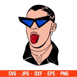 Bad Bunny Face Hearts Svg, Bad Bunny Svg, Valentines Day Svg, Baby Benito Svg 10