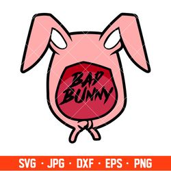 Bad Bunny Face Hearts Svg, Bad Bunny Svg, Valentines Day Svg, Baby Benito Svg 12