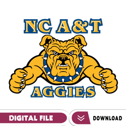 North Carolina A&T Aggies Svg, Football Team Svg, Basketball, Collage, Game Day, Football, Instant Download