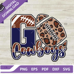 Leopard Go Cowboys SVG, Dallas Cowboys Football SVG, NFL Team Logo ,NFL svg, Football svg, super bowl svg
