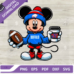 Mickey Mouse Buffalo Bills Coffee Cup SVG, Buffalo Bills NFL Mafia Brew SVG, Bills Mouse Christmas ,NFL svg, Football sv