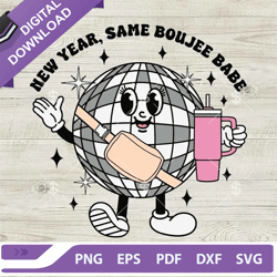 New Year Same Boujee Babe SVG, New Year Disco Ball Stanley Tumbler SVG,NFL svg, Football svg, super bowl svg