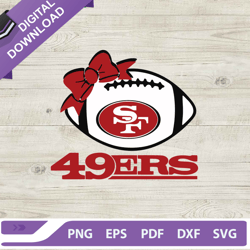San Francisco 49Ers Football Bow Tie SVG, 49Ers Football Team SVG, NFL Football Logo SVG,NFL svg, Football svg, super bo
