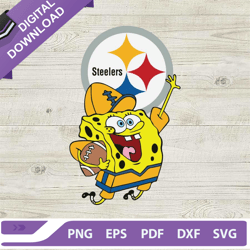 Spongebob Pittsburgh Steeler NFL SVG, Pittsburgh Steeler NFL SVG, Spongebob Cartoon ,NFL svg, Football svg, super bowl s