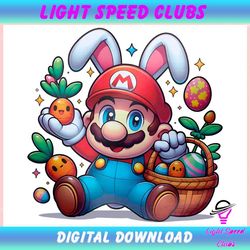 Funny Easter Super Mario Cartoon ,Trending, Mothers day svg, Fathers day svg, Bluey svg, mom svg, dady svg.jpg