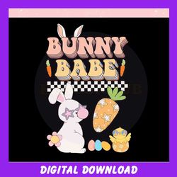 Bunny Babe Happy Easter Day ,Trending, Mothers day svg, Fathers day svg, Bluey svg, mom svg, dady svg.jpg