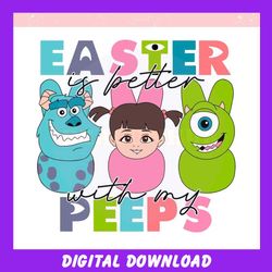 Funny Cartoon Easter Is Better With My Peeps ,Trending, Mothers day svg, Fathers day svg, Bluey svg, mom svg, dady svg.j