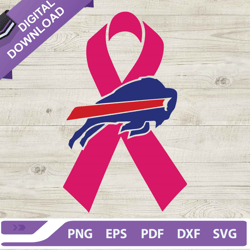 Buffalo Bills Breast Cancer Pink Ribbon SVG, Buffalo Bills NFL Breast Cancer SVG,NFL svg, Football svg, super bowl svg