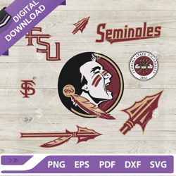 Florida State Seminoles Football Team SVG, Fsu Logo Bundle SVG, Fsu College Football Team ,NFL svg, Football svg, super