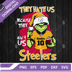 Grinch They Hate Us Because They Aint Us Steelers SVG,NFL svg, Football svg, super bowl svg