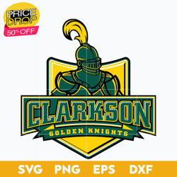 Clarkson Golden Knights Svg, Logo Ncaa Sport Svg, Ncaa Svg, Png, Dxf, Eps Download File, Sport Svg