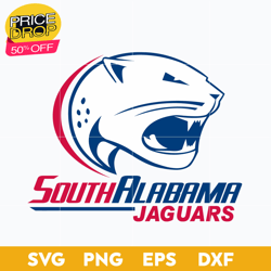 South Alabama Jaguars Svg, Logo Ncaa Sport Svg, Ncaa Svg, Png, Dxf, Eps Download File, Sport Svg