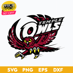 Temple Owls Svg, Logo Ncaa Sport Svg, Ncaa Svg, Png, Dxf, Eps Download File, Sport Svg