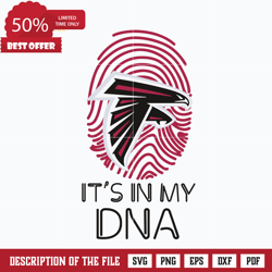 Atlanta Falcons It is in my DNA svg, Falcons svg, Sport svg, Nfl svg, png, dxf, eps digital file NFL24122016L