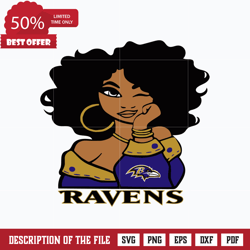 Baltimore Ravens Girl Nfl Svg, Baltimore Ravens Svg, Sport Svg, Nfl Svg, Png, Dxf, Eps Digital File.