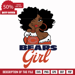 Bears Girl svg, png, dxf, eps digital file NNFL06070019
