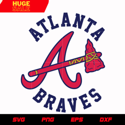 Atlanta Braves Circle Text Logo svg, mlb svg, eps, dxf, png, digital file for cut