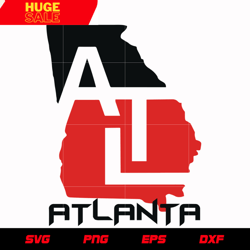 Atlanta Falcons Map svg, nfl svg, eps, dxf, png, digital file