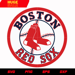 Boston Redsox Circle Logo 2  svg, mlb svg, eps, dxf, png, digital file for cut