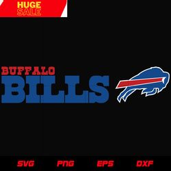 Buffalo Bills Text Logo svg, nfl svg, eps, dxf, png, digital file - SequoiaMill