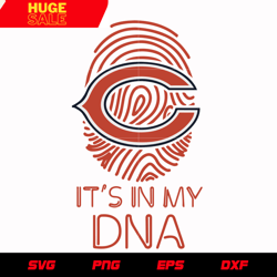 Chicago Bears In My DNA svg, nfl svg, eps, dxf, png, digital file
