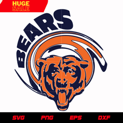 Chicago Bears Mascot Logo svg, nfl svg, eps, dxf, png, digital file