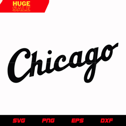 Chicago White Sox Text Logo 2 svg, mlb svg, eps, dxf, png, digital file for cut
