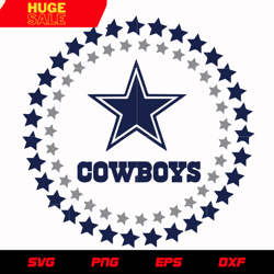 Dallas Cowboys Circle Logo svg, nfl svg, eps, dxf,  png, digital file