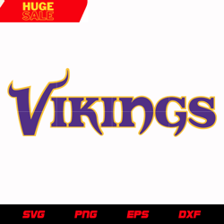 Minnesota Vikings Text Logo svg, nfl svg, eps, dxf, png, digital file