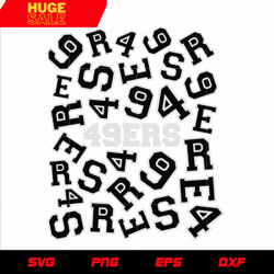 San Francisco 49ers Type svg, nfl svg, eps, dxf, png, digital file