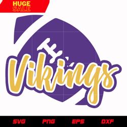 Vikings Football svg, nfl svg, eps, dxf, png, digital file