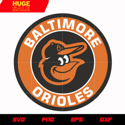 Baltimore Orioles Circle Logo 2 svg, mlb svg, eps, dxf, png, digital file for cut