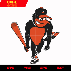 Baltimore Orioles Mascot Logo 2 svg, mlb svg, eps, dxf, png, digital file for cut