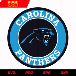 Carolina Panthers Circle Logo svg, nfl svg, eps, dxf, png, digital file