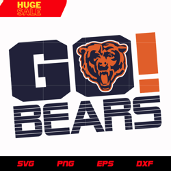 Chicago Bears Go Bears svg, nfl svg, eps, dxf, png, digital file