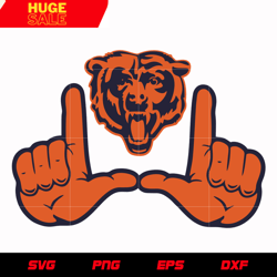 Chicago Bears No.1 svg, nfl svg, eps, dxf, png, digital file