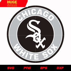 Chicago White Sox Cirlce Logo 2 svg, mlb svg, eps, dxf, png, digital file for cut