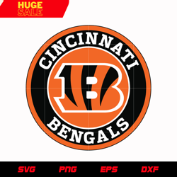 Cincinnati Bengals Circle Logo svg, nfl svg, eps, dxf, png, digital file