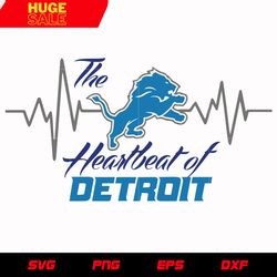 Detroit Lions Heartbeat svg, nfl svg, eps, dxf, png, digital file - NewdayStudios