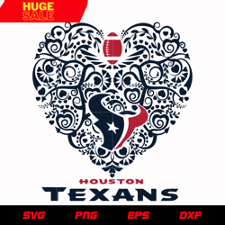 Houston Texans Heart svg, nfl svg, eps, dxf, png, digital file