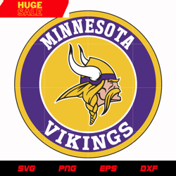 Minnesota Vikings Circle Logo svg, nfl svg, eps, dxf, png, digital file