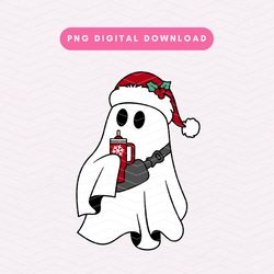 Boo-Jee Christmas Ghost PNG, Christmas Ghost Sublimation Graphic, Merry Christmas PNG, Cute Ghost PNG
