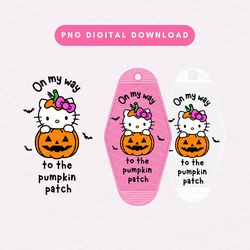 On My Way To The Pumpkin Patch PNG, Pumpkin Kawaii Kitty PNG, Halloween Motel Keychain PNG, Fall Autummn Digital Downloa