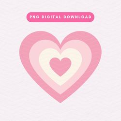 Y2K Pink Heart PNG, Trendy Multicolored Heart PNG