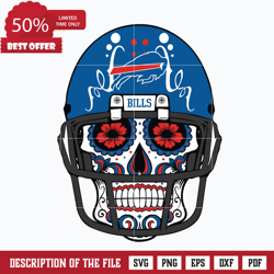 Buffalo Bills skull svg, Bills skull svg, Nfl svg, png, dxf, eps digital file NFL13102014L