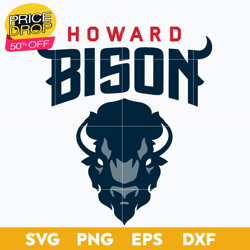 Howard Bison Svg, Logo Ncaa Sport Svg, Ncaa Svg, Png, Dxf, Eps Download File, Sport Svg